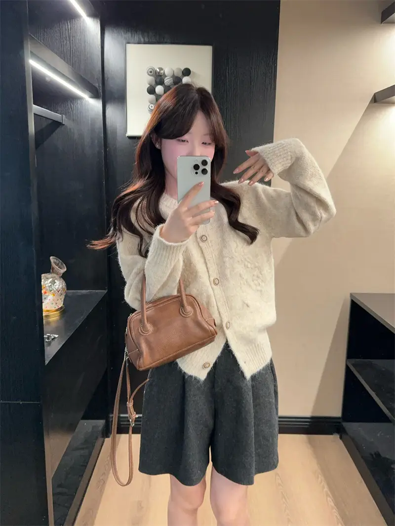 베이직한 헤비 니트 셔츠 상세 이미지 18