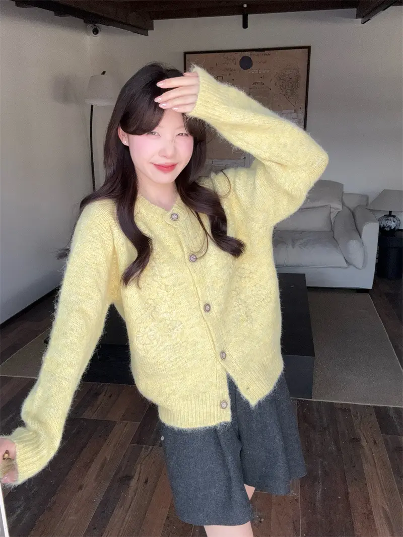 베이직한 헤비 니트 셔츠 상세 이미지 35