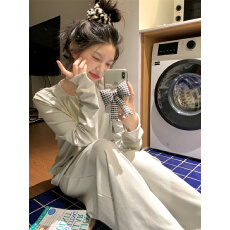 实拍 简约慵懒感亲肤舒适条纹家居服睡衣套装