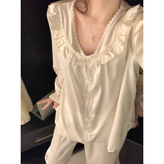 拍 甜美纯欲冰丝带胸垫家居服睡衣套装/ 睡裙