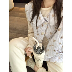实拍  居家秋冬夹棉保暖家居服娃娃领背心马甲