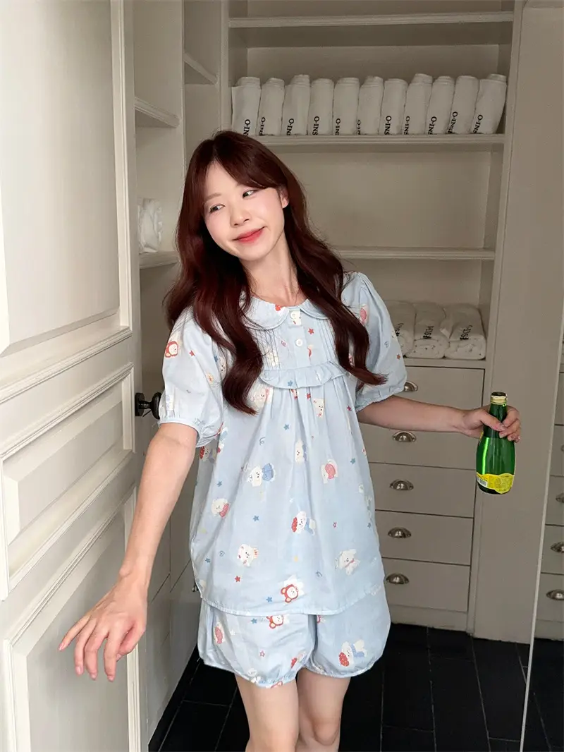 여성용 여름 홈웨어 세트 상세 이미지 8