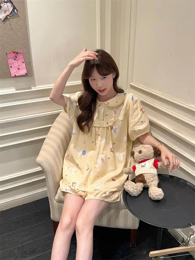 여성용 여름 홈웨어 세트 상세 이미지 16