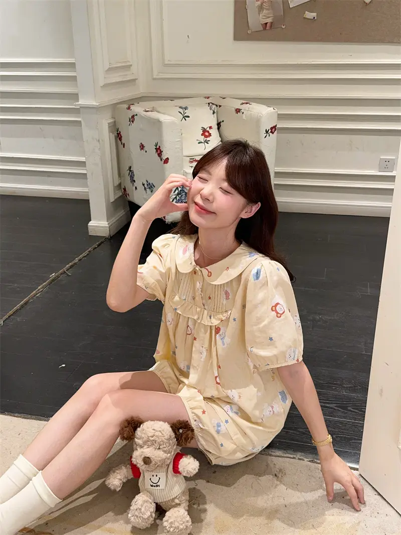 여성용 여름 홈웨어 세트 상세 이미지 18