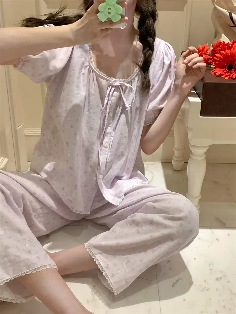 플라워 레이스 홈웨어 세트 상세 이미지 10