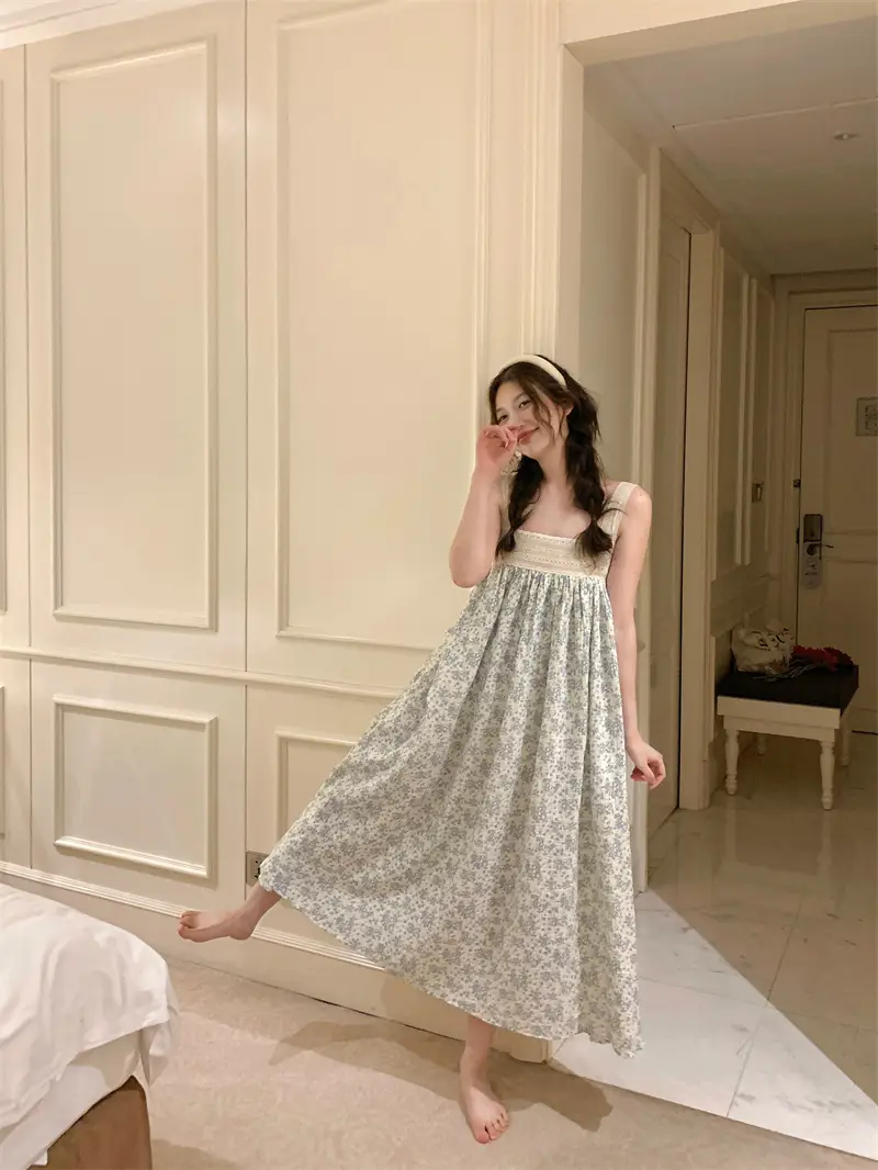 러블리 레이스 프릴 원피스 홈웨어 상세 이미지 3