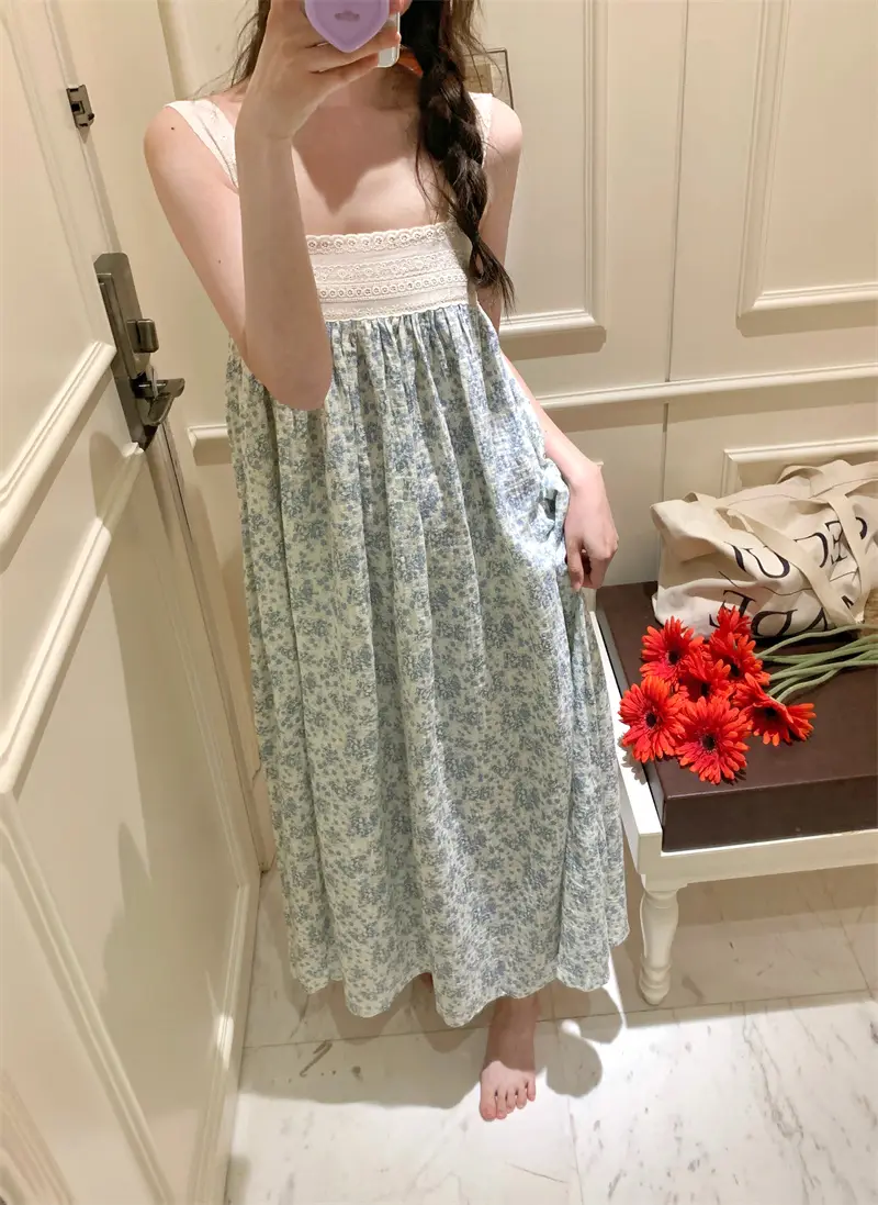 러블리 레이스 프릴 원피스 홈웨어 상세 이미지 5