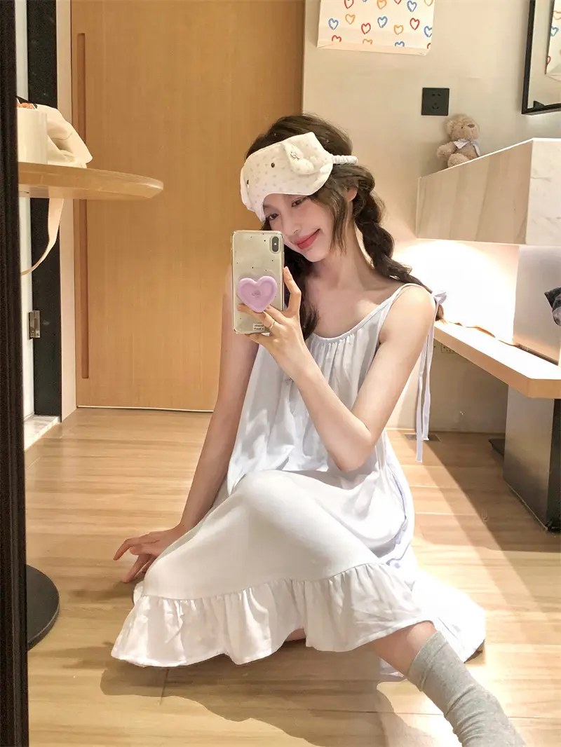 여성용 하늘색 홈웨어 블라우스 상세 이미지 8