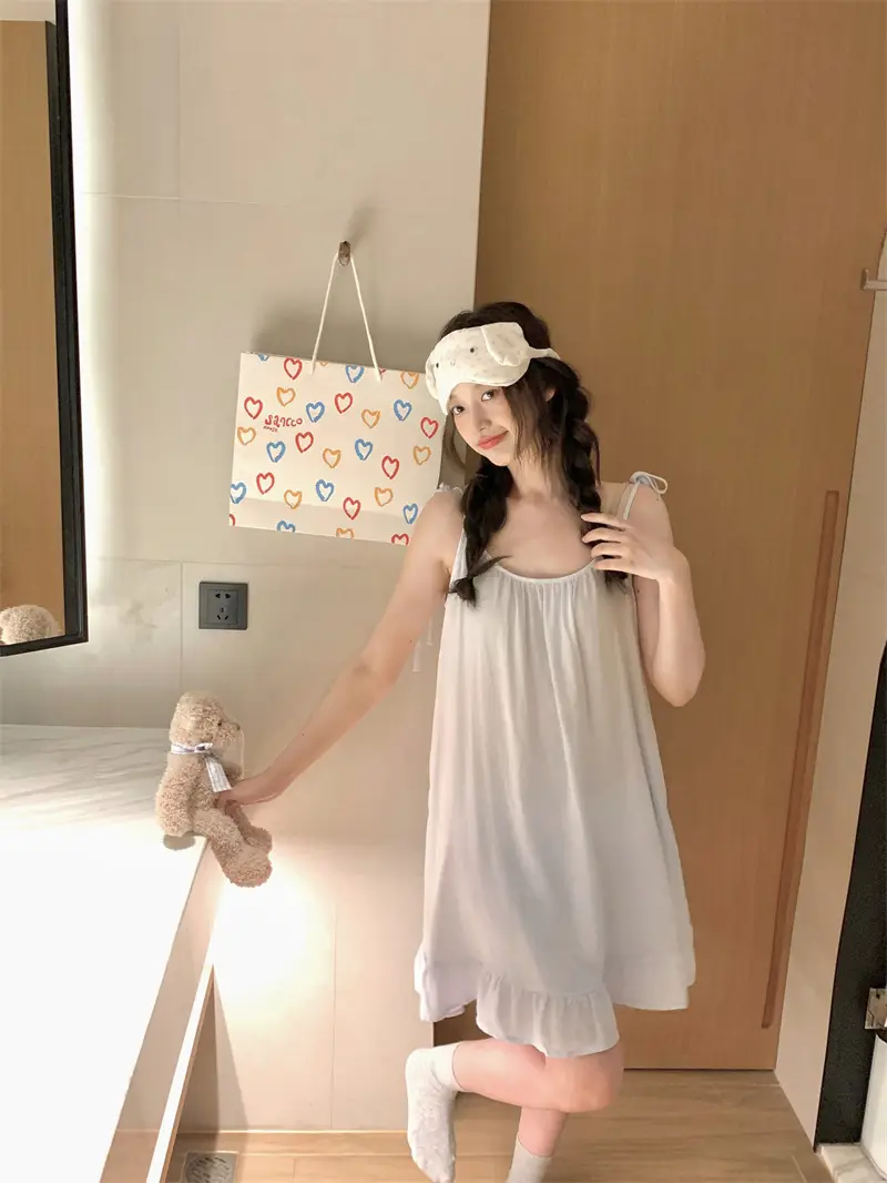 여성용 하늘색 홈웨어 블라우스 상세 이미지 11