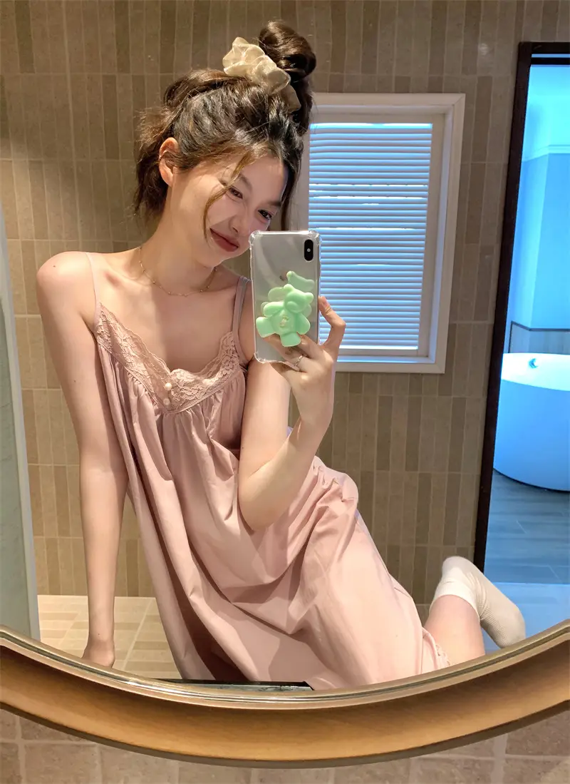 레이스 슬리브리스 홈웨어 나이트드레스 상세 이미지 7