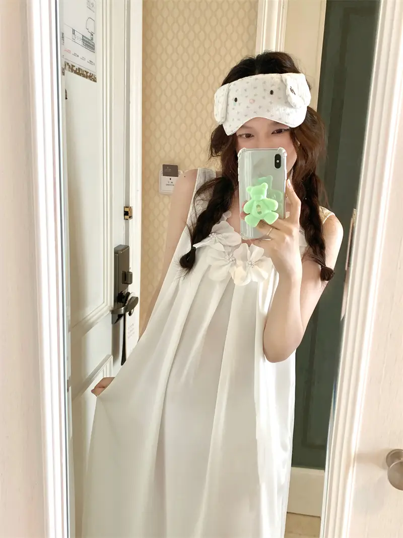 프렌치 스타일 진주 화이트 홈웨어 세트 상세 이미지 18