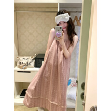 批发实拍  简约夏季少女带胸垫<b class='q'>吊带</b>家居服睡衣<b class='q'>睡裙</b>