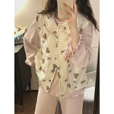 批发实拍  居家秋冬夹棉保暖家居服娃娃领背心<b class='q'>马甲</b>