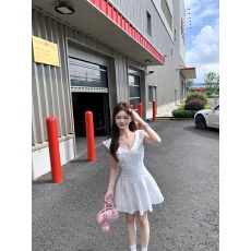批发实价实拍  亚麻连衣裙老风<b class='q'>短</b>款连衣裙小白裙