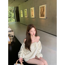 批发实价实拍   慵懒宽松斜肩卫衣长袖<b class='q'>上衣</b>抽绳短<b class='q'>裤</b>套<b class='q'>装</b>