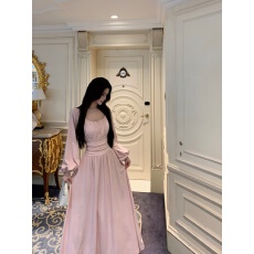 批发实价实拍  显瘦纯欲打底连衣裙<b class='q'>长裙</b>带胸垫