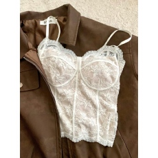 批发特价不减 加绒蕾丝吊带背心女带胸垫秋冬美背内衣打底衫保暖背心