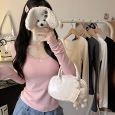 批发实拍不减~纯欲蕾丝磨毛保暖T恤女秋冬修身内搭蕾丝拼接上衣