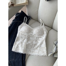 批发特价不减 秋冬加绒纯欲风蕾丝内衣女带胸垫免穿<b class='q'>文胸</b><b class='q'>性感</b>背心上衣