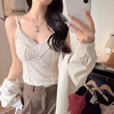 批发特价不减 加绒蕾丝吊带背心女带胸垫秋冬美背内衣打底衫保暖背心