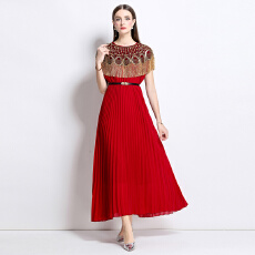 批发2026重工<b class='q'>礼服</b>流苏珠片连衣裙