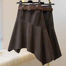 批发实拍大码女装2026春季新款上新高腰弹力显瘦不规则牛仔半身裙