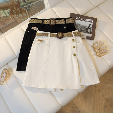 批发2026春<b class='q'>夏</b>季大码女装休闲宽松型单排扣新款弹力高腰短裤
