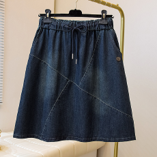 批发2026春季新款大码女装复古a字牛仔半身裙高腰显瘦百搭裙女
