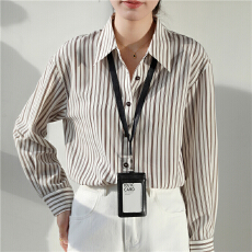 批发实拍2026盐系条纹<b class='q'>衬衫</b>慵懒风宽松休闲<b class='q'>衬衣</b>女春秋长袖通勤防晒上衣