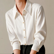 批发实拍2026秋冬新款磨毛<b class='q'>衬衫</b>女气质<b class='q'>ol</b>通勤打底内搭叠仿羊羔绒穿<b class='q'>衬衣</b>