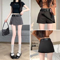 批发实拍复古辣妹A字包臀短裙2026春夏开叉高腰<b class='q'>百搭</b>包臀半身裙裤裙