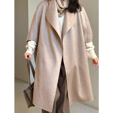 批发<b class='q'>韩国</b>chic高级感呢子斗篷披肩气质翻领毛呢大衣外套