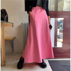 批发有货 <b class='q'>韩国</b>ins博主款潮范休闲百搭柔软松紧腰a字半身裙夏