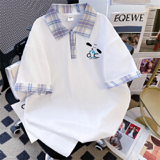 批发<b class='q'>实拍</b>后包领 220g纯棉夏季POLO衫短袖T恤<b class='q'>大码</b>女한국판