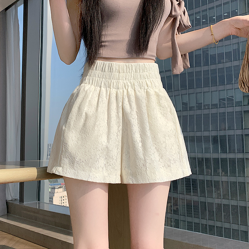 실사 여름 새로운 패션 다용도 하이웨이스트 한 마디 와이드 레그 팬츠 몸매 가꾸기 슬림해 보이는