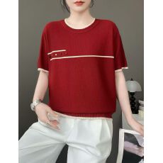 批发胖<b class='q'>妈妈</b>春季新款上衣加肥加大码洋气圆领<b class='q'>针织衫</b>宽松遮肚春秋T恤女