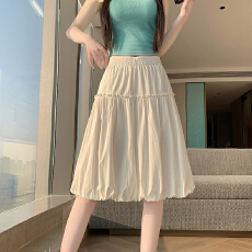 批发实拍2026春夏新款韩版百搭甜美花边蓬蓬花苞裙蛋糕<b class='q'>中裙</b>