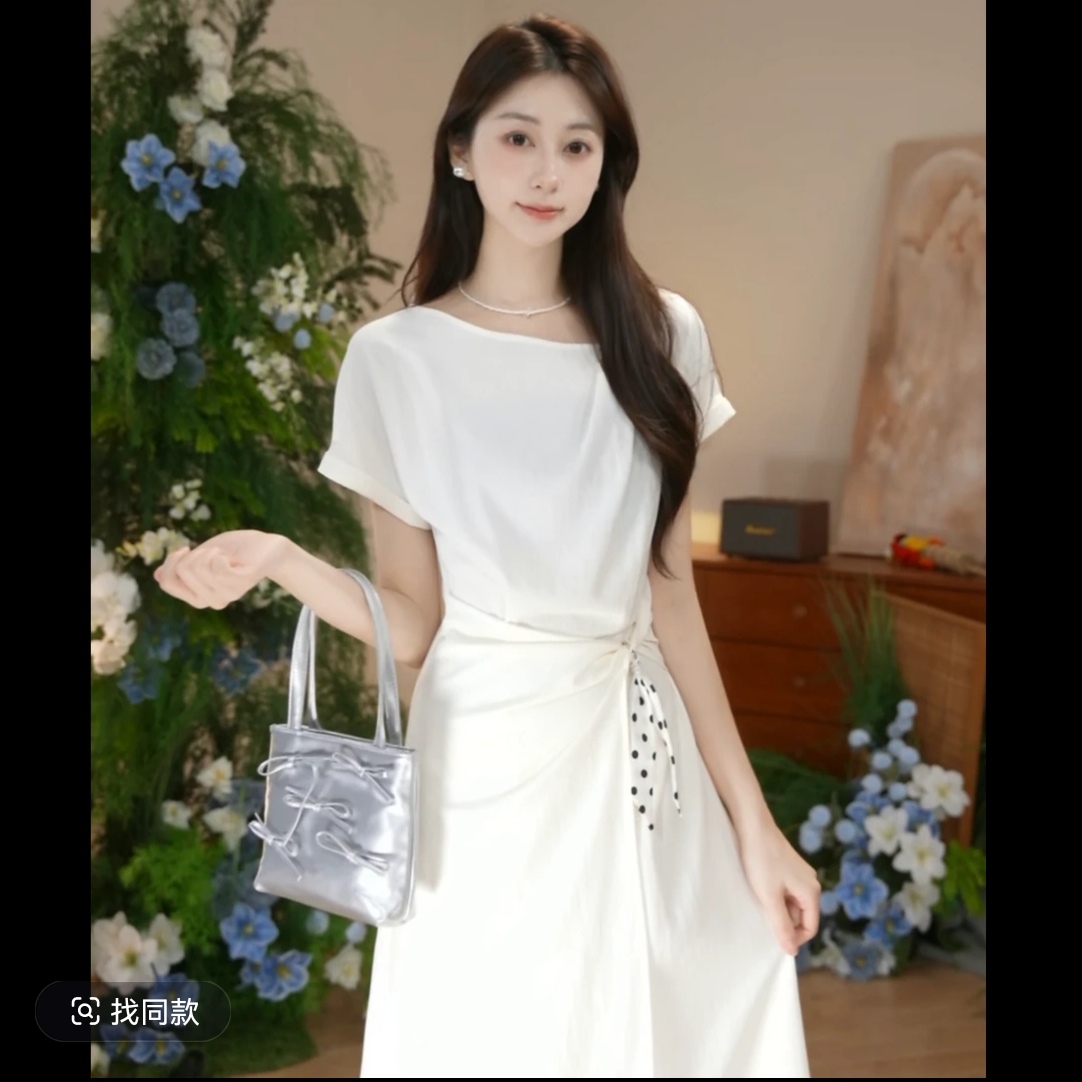 프랑스식 부드러운 첫사랑 낭만주의 바람 품격 여성 여름 새로운 허리 수축 드레스