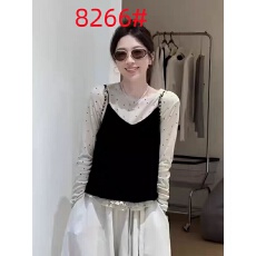 批发早秋穿搭女韩系时尚高级感波点长袖<b class='q'>雪纺</b><b class='q'>衫</b>黑色吊带背心两件套女