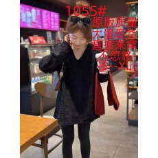 批发黑色中长款v领长袖t恤女2025新款爆款秋冬宽松设计感<b class='q'>休闲</b>内搭上衣