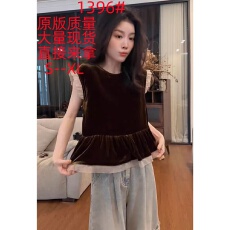 批发<b class='q'>欧洲</b>站2026夏季新款时尚简约气质高级感复古港风气质套头丝绒上衣