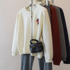 批发实拍<b class='q'>大码</b>2026本命年穿搭小马装饰毛衣针织<b class='q'>开衫</b>时尚减龄百搭上衣女