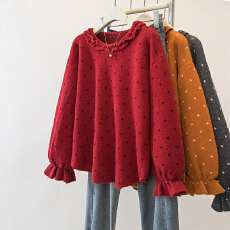 批发实拍<b class='q'>大码</b>秋冬2025新款洋气新年穿搭红色毛衣女<b class='q'>宽松</b>显瘦百搭上衣