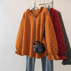 批发实拍<b class='q'>大码</b>秋冬2025新款洋气新年穿搭红色毛衣女<b class='q'>宽松</b>显瘦百搭上衣