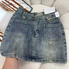批发<b class='q'>大码</b><b class='q'>女</b>装美式复古弹力牛仔半身裙夏季新款高腰显瘦包臀a字短裙子