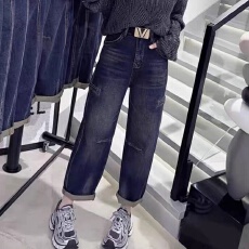 批发大码<b class='q'>女</b>装美式复古哈伦牛仔裤<b class='q'>女</b>秋季新款宽松显瘦九分老爹阔腿裤子