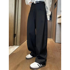 批发梨形身材<b class='q'>西装</b>阔腿裤<b class='q'>女</b>2026夏季新款高腰大码显瘦休闲镰刀裤