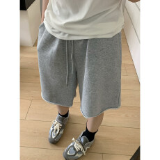 批发<b class='q'>大码</b>梨型身材灰色运动短裤女五分卫裤夏薄款2026新款休闲阔腿裤