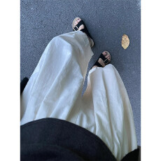 批发白色休闲<b class='q'>裤</b>女夏新款胖妹妹mm梨型身材宽松显瘦阔腿九分山本气球<b class='q'>裤</b>