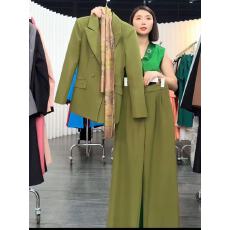 批发高级职业装<b class='q'>秋</b>季新款设计感可调节系带西装阔腿裤港风职业套装